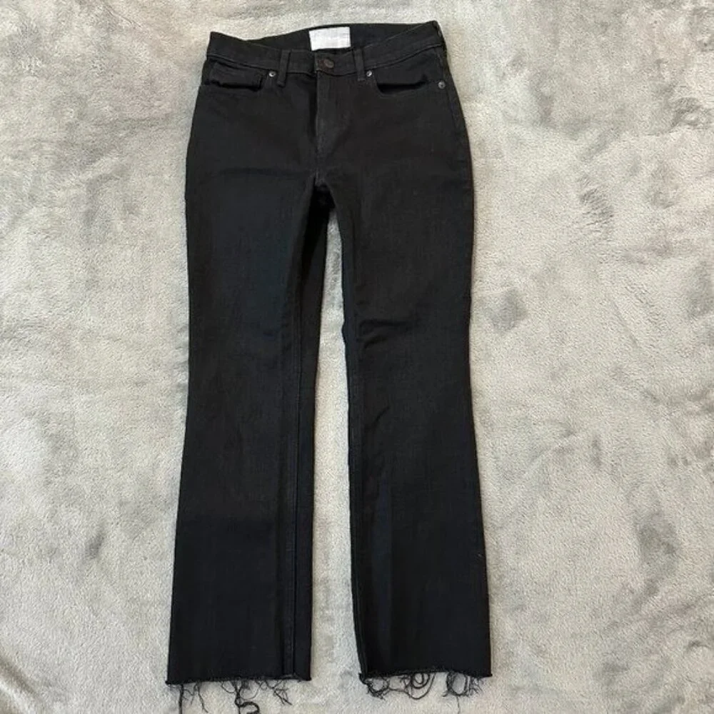 Everlane Black Jeans Crop Straight Boot Women's size 27 4 High Rise